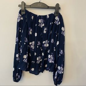 Hollister Off The Shoulder Floral Top